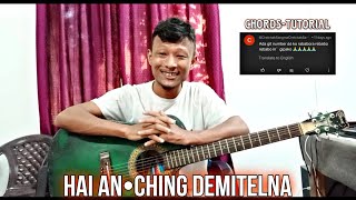 Hai An•ching Demitelna  A•chikni Ring•ani Gitni No 66  Guitar Chords Tutorial [upl. by Euginimod17]