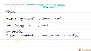 Differentiate between diffusion and translocation in plants [upl. by Hoag375]