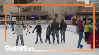 Ice rink opening in downtown Denver [upl. by Tabshey]