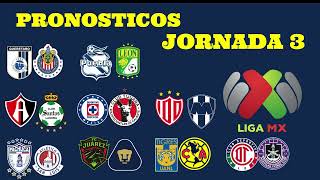 PRONOSTICOS JORNADA 3 LIGA MX APERTURA 2024 [upl. by Kacy670]