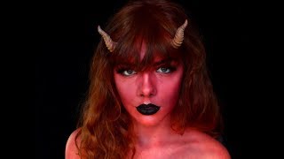 Sexy devil makeup tutorial  Bodypaint  Halloween 2017 [upl. by Nairdna]