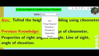 10th Mathlab activity use of clinometer to find the height of a building [upl. by Nnyleak932]