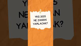 YKS SINAV TARİHİ BELLİ OLDU yks tyt2025 ayttarih2025 [upl. by Nolahc918]