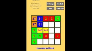 TriSum 2048 Number Game 3x3 4x4 5x5 Double Triple Fibonacci Demo [upl. by Oliver400]