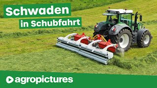 Fendt 828 Vario mit Pickup Bandschwader Reiter Respiro R6 rd  Agropictures Technik Check [upl. by Apollo542]