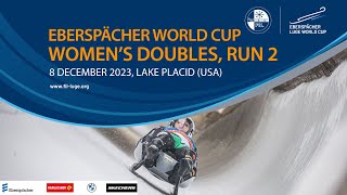 RELIVE  Womens Doubles Run 2  EBERSPÄCHER Luge World Cup  Lake Placid USA [upl. by Eizzik]