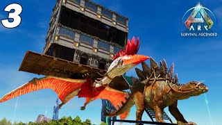 On capture nos premiers dinos herbivores  Ark Ascended Quetzal 3 [upl. by Aillicec]