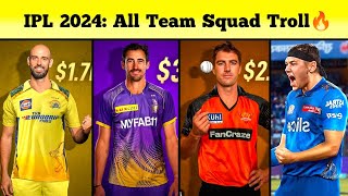 IPL 2024 AUCTION All Team Squad Tamil Troll Starc ₹2475 CrCummins 2050 Cr Daryl Mitchel 14 cr🔥 [upl. by Alcinia]