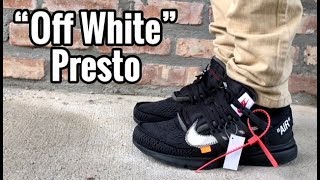 Nike Air Presto Off White “Black” on feet [upl. by Nonah29]