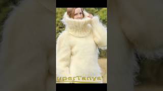 Extra long ivory fuzzy mohair sweater dress by SuperTanya [upl. by Neetsirhc461]