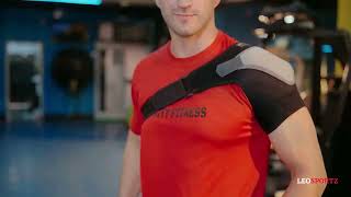 Shoulder Support Brace  leosportz fitness sports [upl. by Anaihk767]