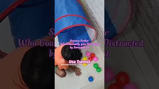 Sensory integration therapy for Autism child Tunnel activity peadiatric autism shorfeed shorts [upl. by Eisyak]