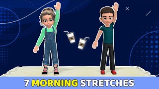 7 STRETCHES KIDS CAN DO EVERY MORNING [upl. by Dowdell]