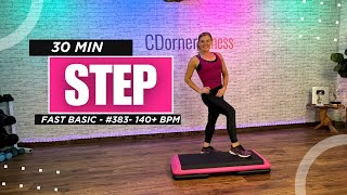 30 Min  Fast Cardio STEP AEROBICS  Basic choreography 140 BPM  383 [upl. by Auliffe]