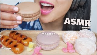 ASMR DANGO  MOCHI  GIANT MACARON SOFT CHEWY RELAXING EATING SOUNDS NO TALKING  SASASMR [upl. by Theobald]