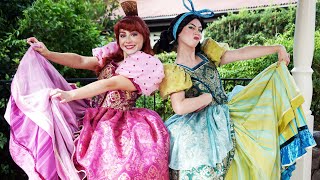 Anastasia and Drizella Greeting at Liberty Square Gazebo Dance amp Sing  Magic Kingdom Disney World [upl. by Seumas74]