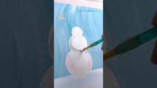 clip How to paint a snowman 🎨⛄easypainting BeginnerFriendly snowman howto acrylicpainting [upl. by Silverstein99]