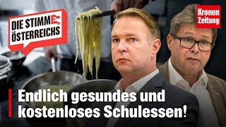 Tipps aus Vorzeigeland  Endlich gesundes und kostenloses Schulessen  kronetv NEWS [upl. by Intyre]