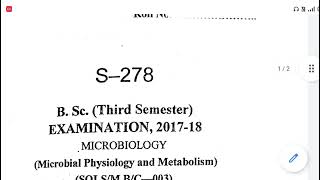 Microbial physiology and Metabolism question paper  previous year question papers  Hindi explain [upl. by Indnahc]