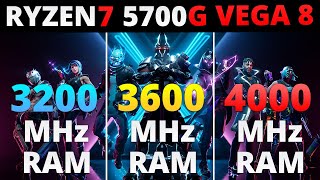 Ryzen 7 5700G VEGA 8 iGPU RAM Frequency and Timings Scaling  3200MHz vs 3600MHz vs 4000MHz [upl. by Georgi]