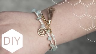 DIY sieraden maken met Kralenhoekje  Ibiza armbandje [upl. by Ahsercul]