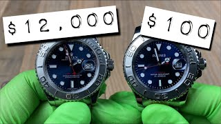 BATTLE of The YachtMasters Comparing Rolex To Parnis Side By Side [upl. by Midge]