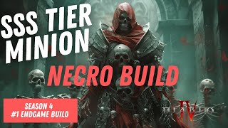 New TOP Necromancer Build For Season 4  AFK Clears All Content in Diablo 4 [upl. by Bander]