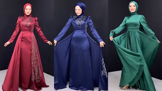 2023 Tesettür Abiye Modelleri Yeni Koleksiyon Harika Renkler düğün Abiye Hijab Party Dresses [upl. by Chema]