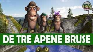 De tre apene Bruse  Eventyr med animasjon [upl. by Nnayecats]