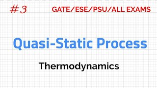 Quasi static process l thermodynamics l GATE PSU All EXAMS [upl. by Adniuqal752]