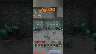 Mining DIAMONDS at Different Ages in Minecraft [upl. by Eilhsa531]