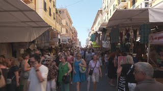 Fiera di luglio 300 bancarelle in centro a Chiavari La tradizione rispettata [upl. by Slrahc]