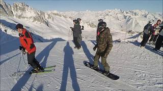 Passo Tonale Downhill route Cime Presena Red 41 Red 39 Black 37 [upl. by Bondie]