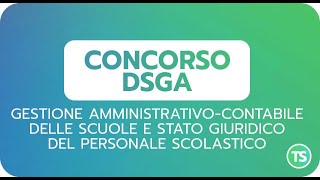 Concorso DSGA  Demo corso seconda parte [upl. by Brunn940]