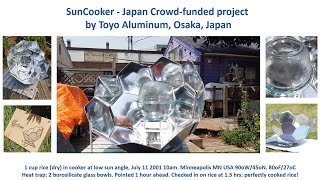 Sun Cooker Cardboard amp Aluminized Mylar from Japan [upl. by Onailimixam]