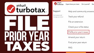 File Prior Year Taxes With TurboTax In 2024 TurboTax Guide [upl. by Ellehsyt]