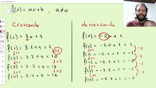 Coeficiente angular  função crescente ou decrescente [upl. by Beera]