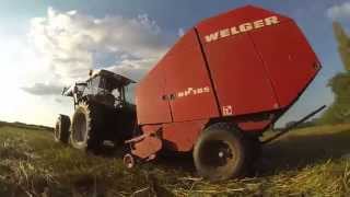 Hafer Stroh pressen Agrostar 631 mit Welger RP 165 [upl. by Eillen]