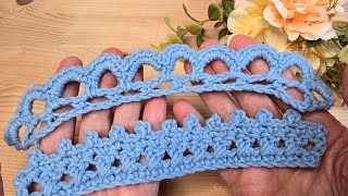 EASY amp WONDERFUL Crochet Border Pattern for Beginners 👌 PERFECT Crochet Edging for Blanket amp Shawl [upl. by Kenna]