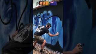 Wait a sec😱🥶Top Style from Australia 🇦🇺 graffiti graffitiart shorts spraypainting spray [upl. by Silvan]