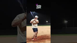 HIS 1st TIME SWINGING an Axebat OMG LOL usssa sports slowpitch [upl. by Alrahs]