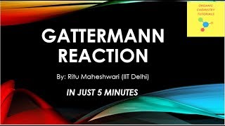 Gattermann Reaction Mechanism Gattermann aldehyde synthesis Reaction [upl. by Herzen]