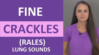 Fine Crackles Rales Lung Sound Causes Breath Sounds Audio Nursing [upl. by North]