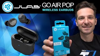 JLAB GO AIR POP True Wireless Earbuds Unboxing Setup Review [upl. by Ahsauqram645]