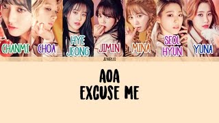 AOA  Excuse Me HanRomEng Picture  Color Coded Lyrics HD [upl. by Lynch93]