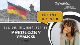 NEJčastější PŘEDLOŽKY se 3 pádem  PŘEDLOŽKY v MALÍČKU  němčina pro začátečníky [upl. by Etneciv]