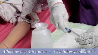 J Tube Jejunostomy Feeding Tube Care Instructions  Roswell Park Patient Education [upl. by Nylirad208]