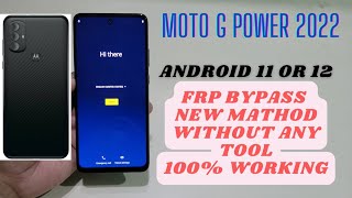 Moto G Power 2022 Frp Bypass New Final Mathod 2024 [upl. by Aik143]