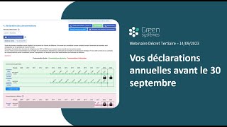 Webinaire Décret Tertiaire  Découvrez comment réaliser vos déclarations annuelles [upl. by Ivor282]