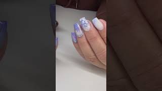 Hard Gel Nails ❄️ nails nailart hardgel winter glitternails nailinspo gel [upl. by Sevik]